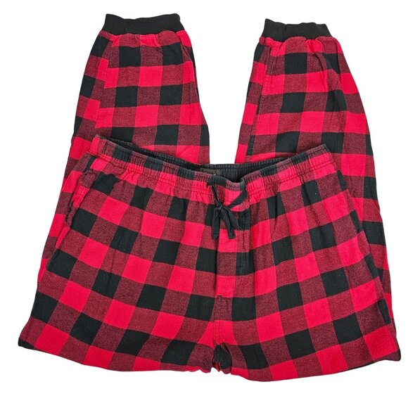 Nordstrom Mens XL Red/Black Plaid Comfy Lounge Sleepwear PJ Pants Stretch Waist - Picture 2 of 12